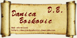 Danica Bošković vizit kartica